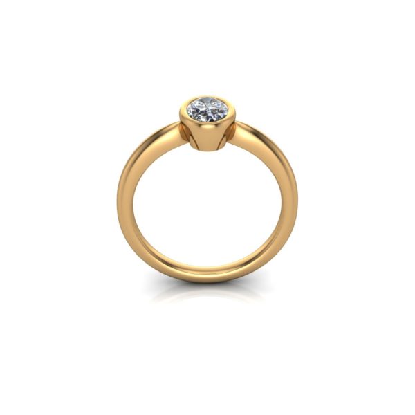 Diamantring Capella aus 750 Gelbgold mit einem ovalen Diamanten