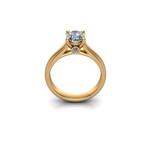 Diamantring Segue aus 750 Gelbgold mit einem ovalen Diamanten